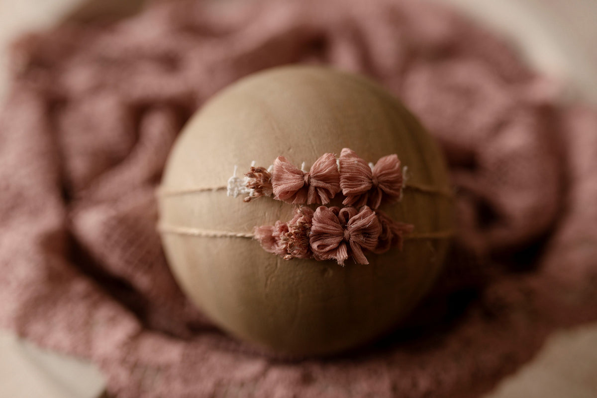 Ballet Rose collection with 2 tiebacks and layer by Olive & Lace