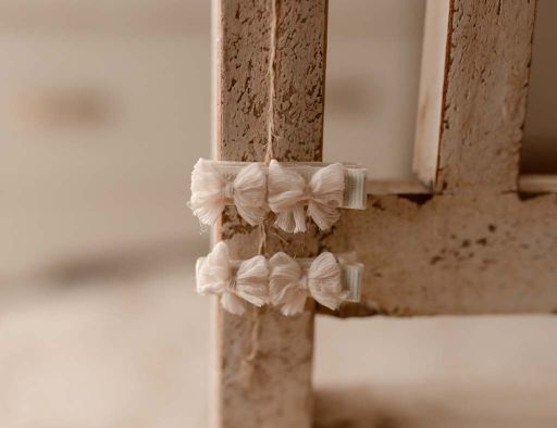 Ivory bows on non-slip clips by Olive & Lace