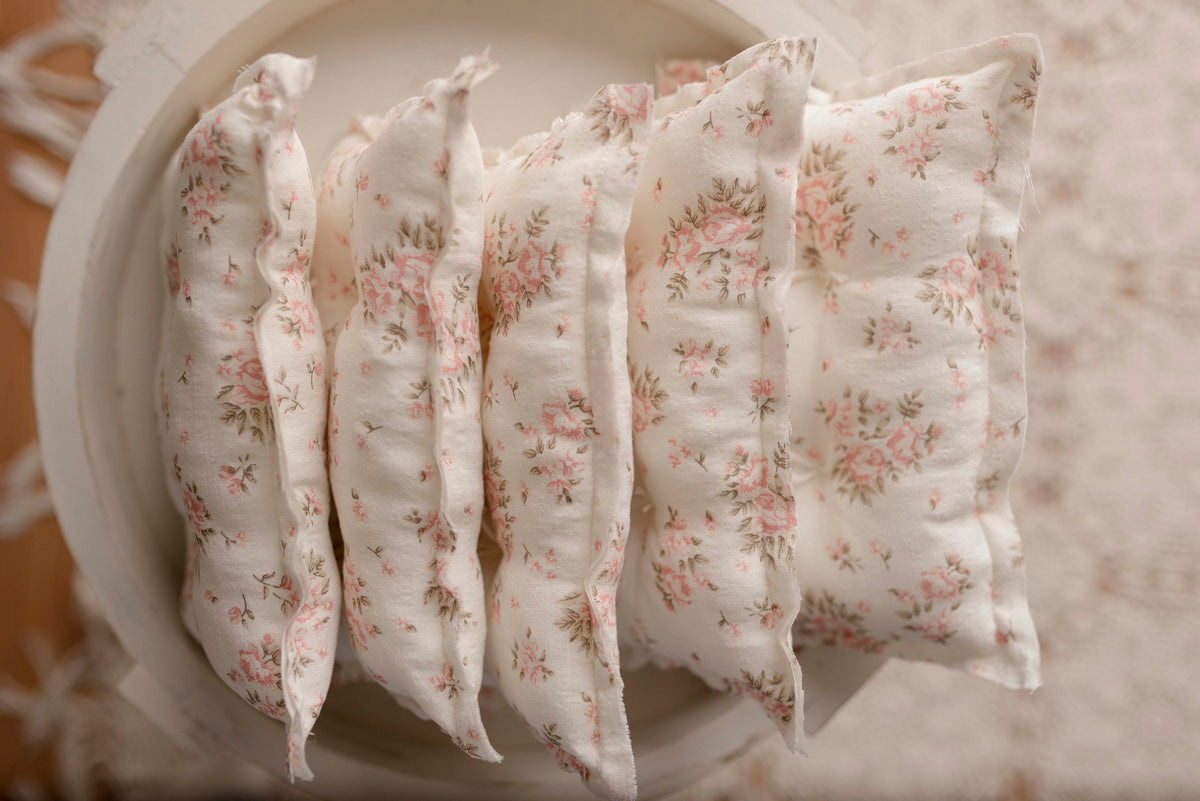 Cream Rose Pillow + Micro Heart