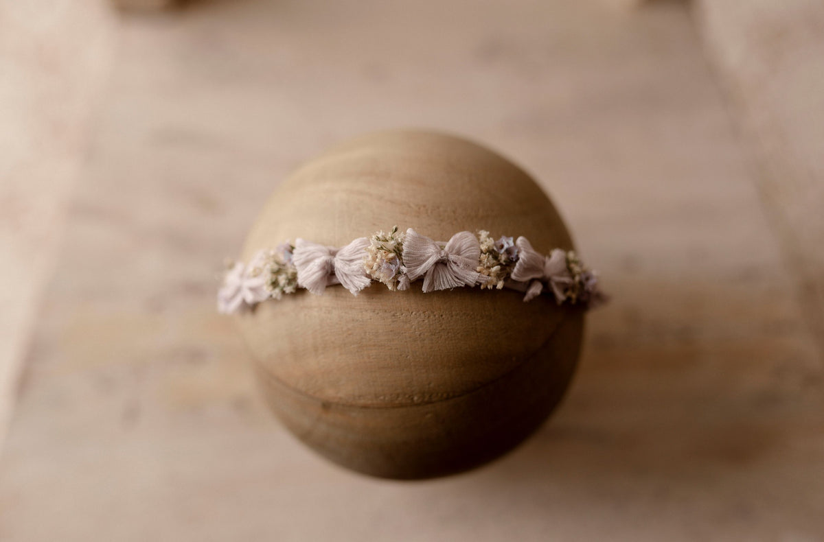 Lilac bow halo by Olive & Lace