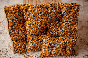 Yellow Floral & Plaid Double Sided Mattress & Pillow Collection