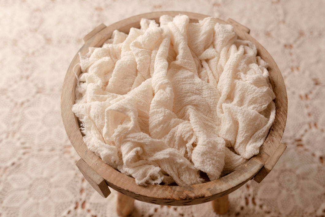 Cream Extra Long Cheesecloth Wrap