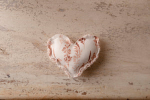 Mauve Floral Micro Heart