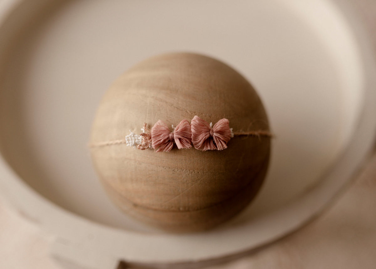 Ballet Rose 2 bow tieback by Olive & Lace