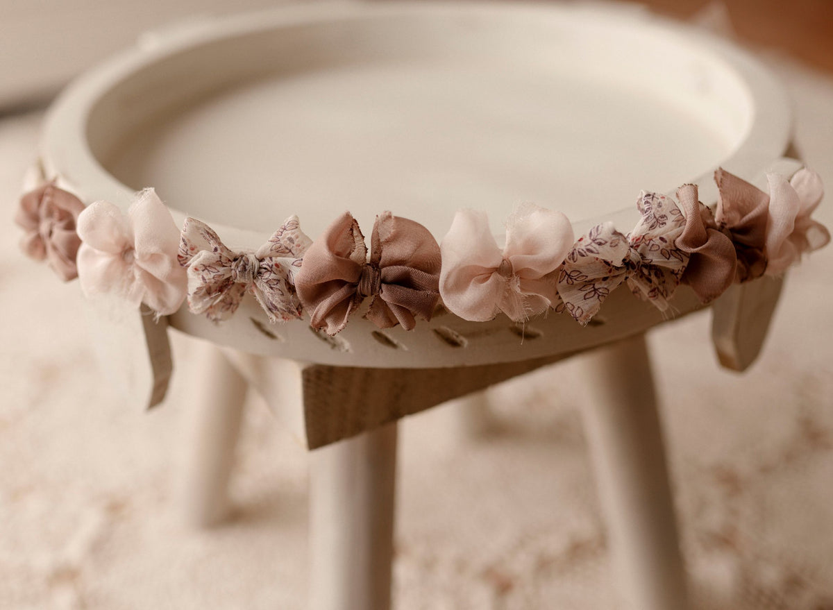Blossom rag bow halo for toddlers and kids by Olive & Lace