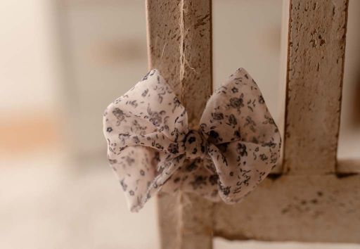 Blueberry Floral bow on a non-slip clip by Olive & Lace