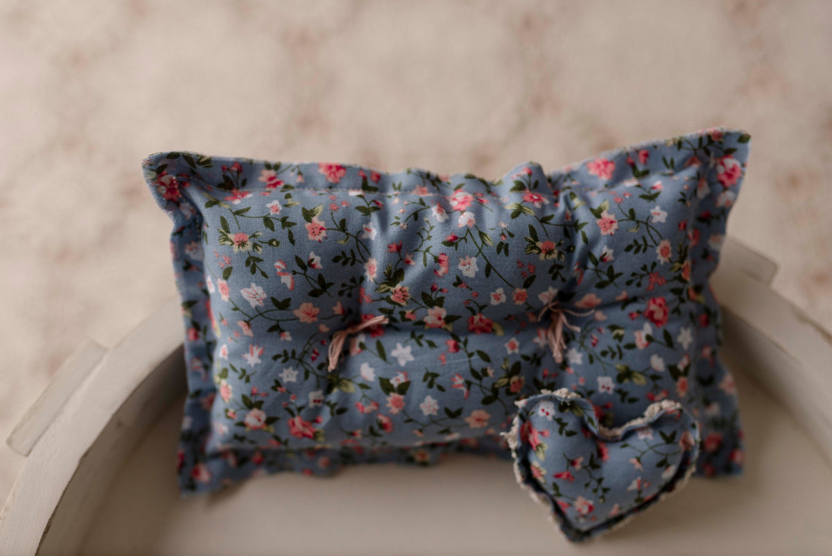 Sweet Blossom pillow with micro heart by Olive & Lace