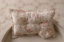 Load image into Gallery viewer, Cream Rose Pillow + Micro Heart
