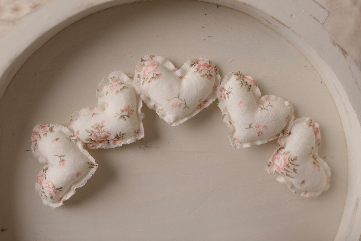 Cream Rose Pillow + Micro Heart