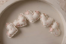 Load image into Gallery viewer, Cream Rose Pillow + Micro Heart

