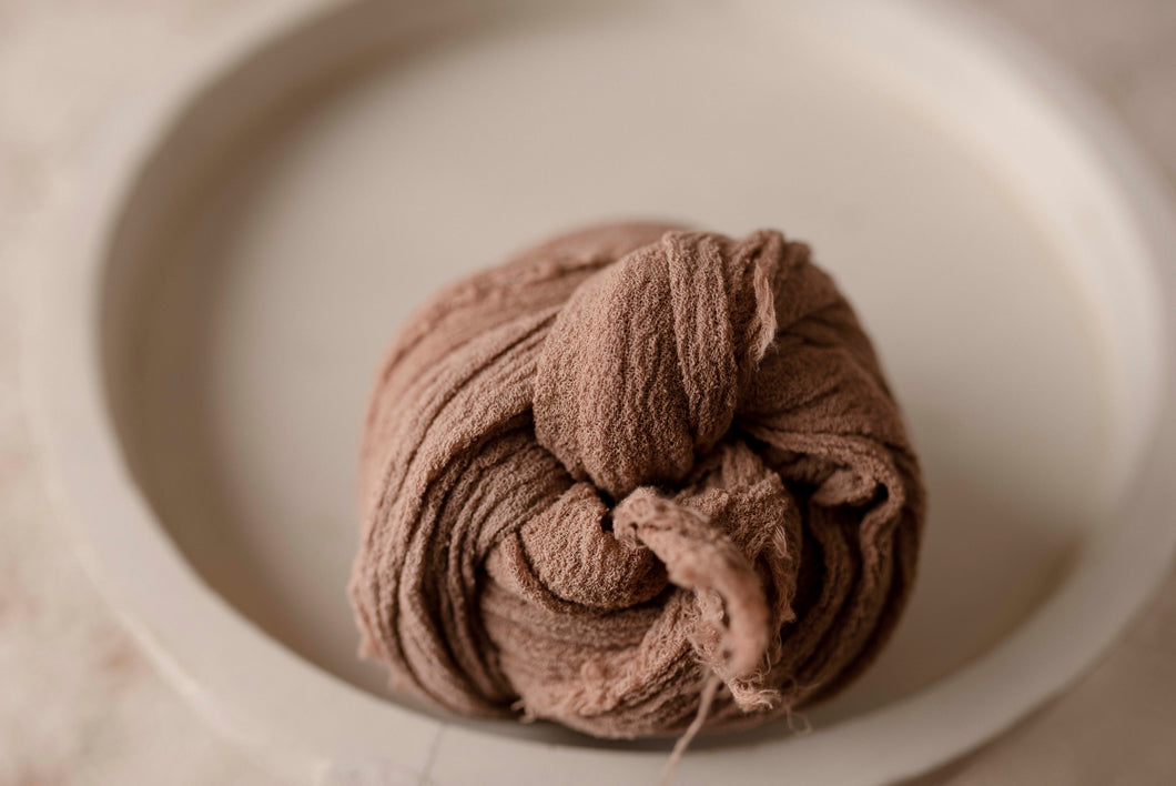 Dusty Mocha Cheesecloth Wrap
