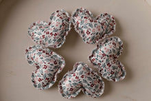 Load image into Gallery viewer, Eggplant Floral Pillow + Micro Heart
