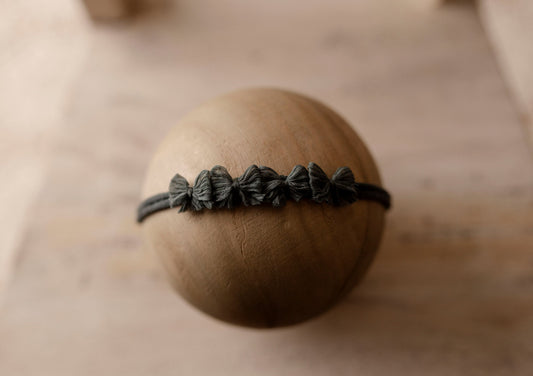 Forest Fern newborn stretch tieback by Olive & Lace