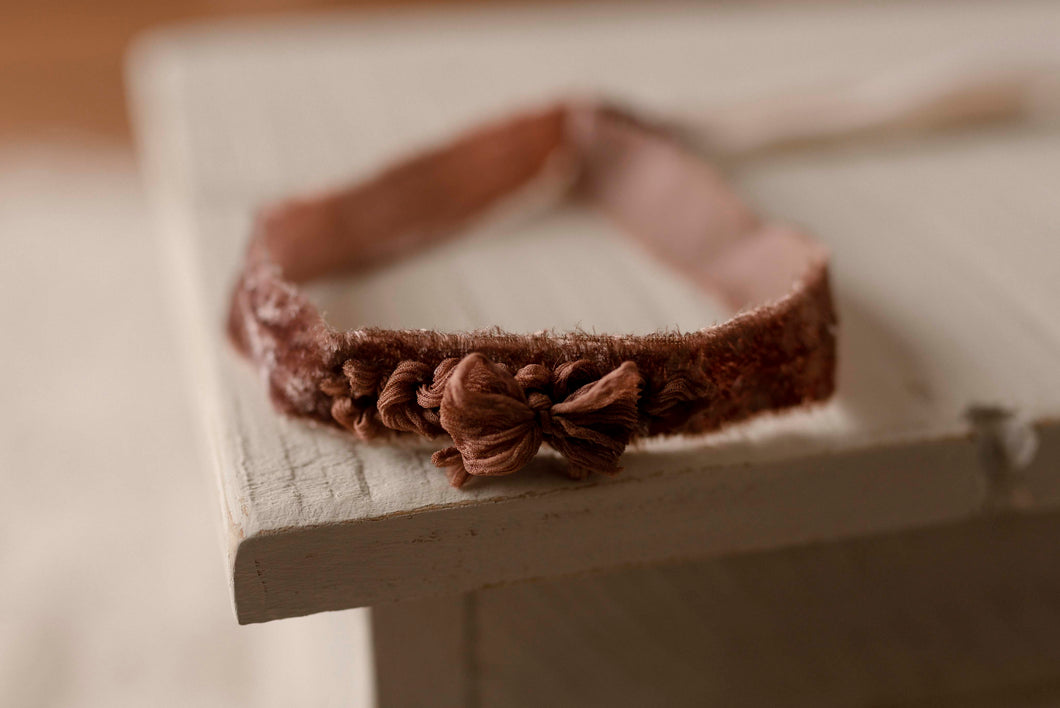 Light Rust Velvet Tieback