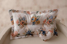 Load image into Gallery viewer, Peach Floral Pillow + Micro Heart
