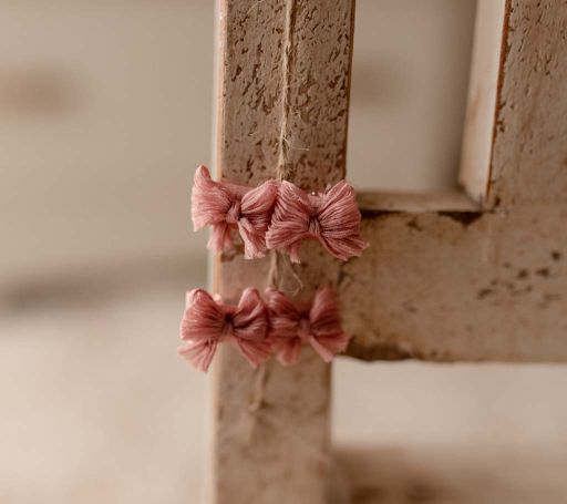 Rose bows on non-slip clips by Olive & Lace