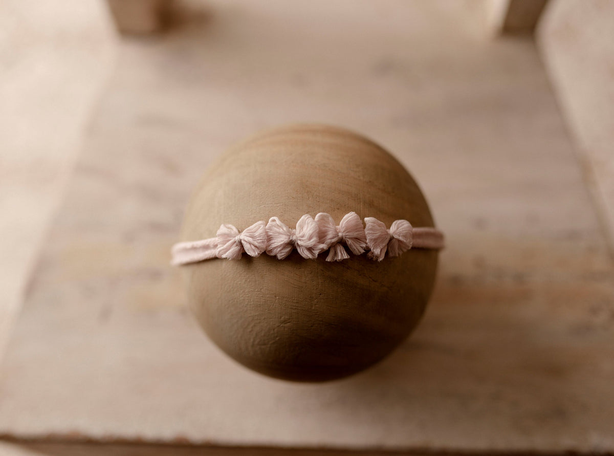 Rosewater Blush newborn stretch tieback by Olive & Lace