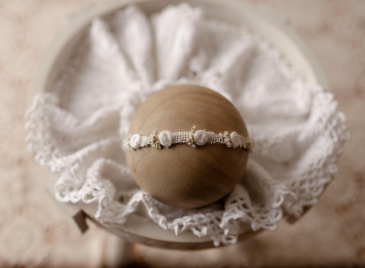 Vintage lace halo and round layer collection by Olive & Lace