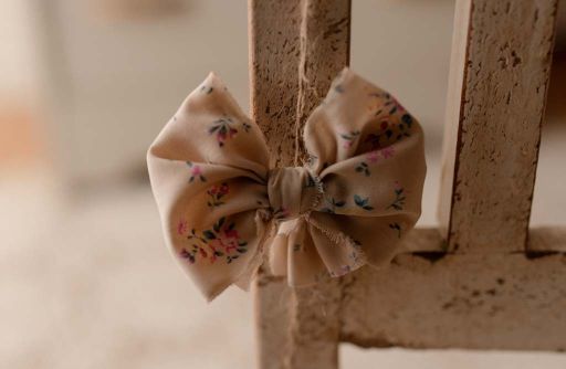 Vintage Bloom bow on a non-slip clip by Olive & Lace