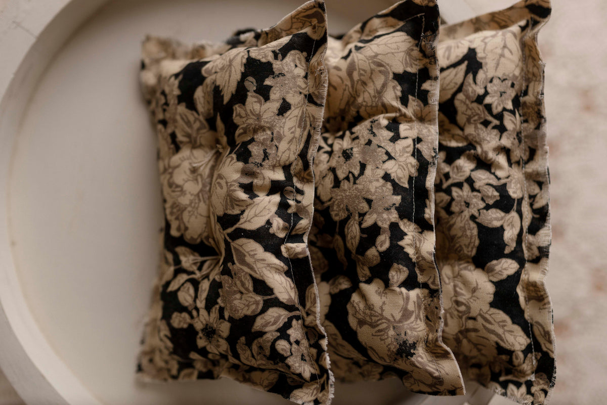 Vintage Floral Pillow + Micro Heart