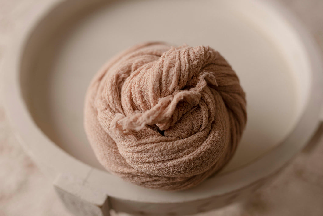 Vintage Nude Cheesecloth Wrap