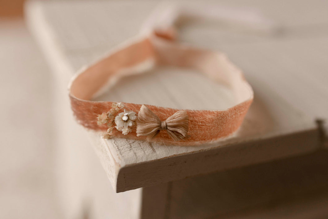 Vintage Nude Velvet Tieback