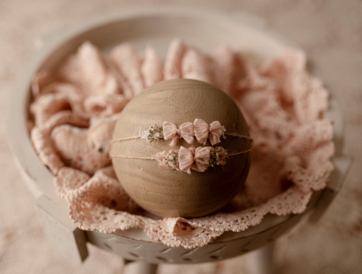 Vintage Peach collection with tiebacks and layer by Olive & Lace