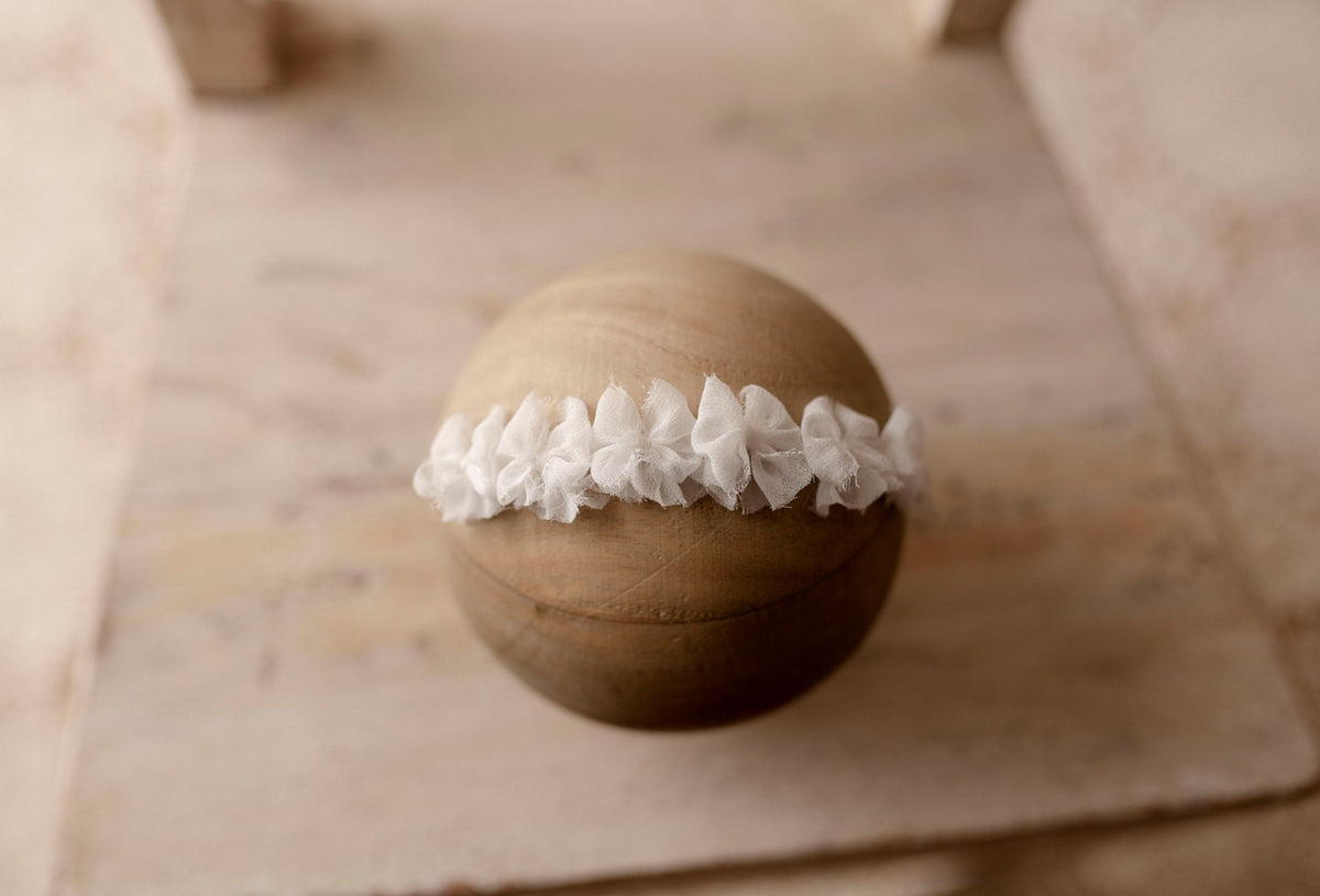 White bow halo by Olive & Lace