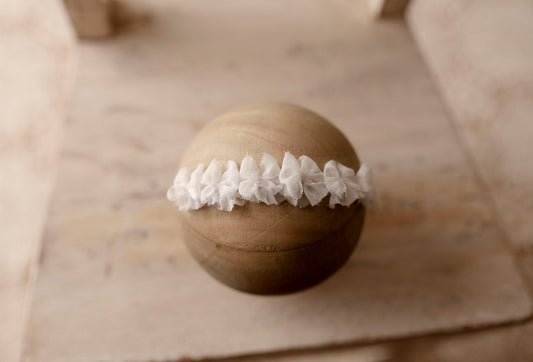 White bow halo by Olive & Lace